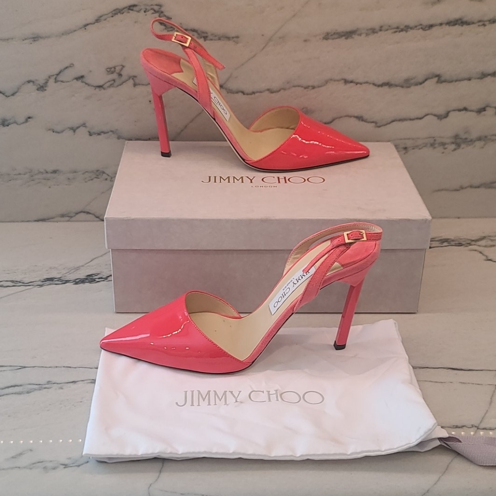 JIMMY CHOO sz 8 Neon Pink
